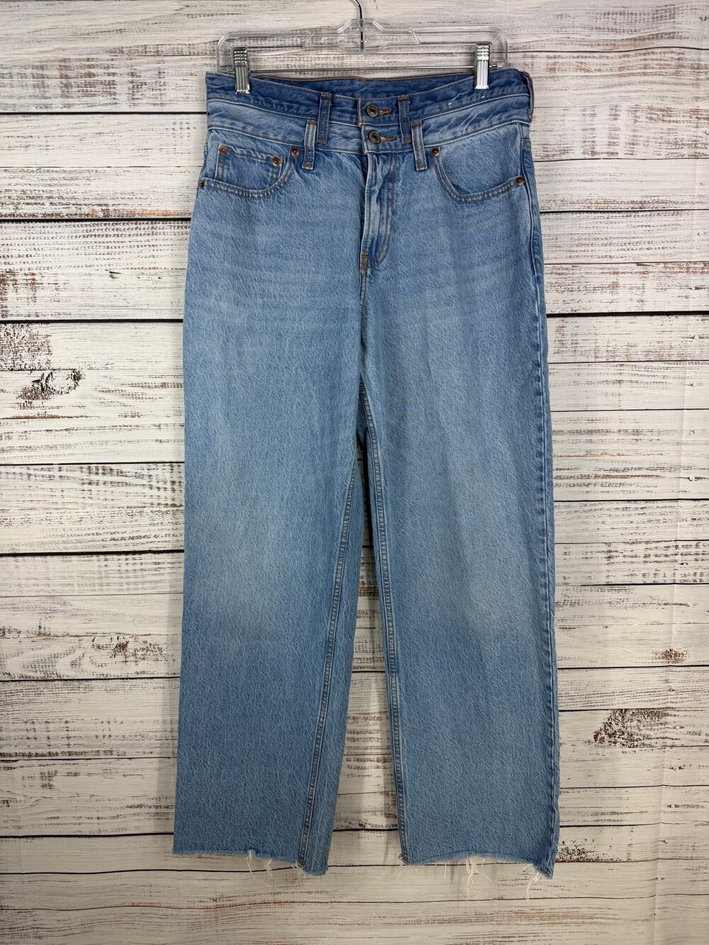 Abercrombie & Fitch The Loose High Rise Jeans 28 Wide Leg Casual Normcore Boho